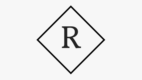 Capital R in diamond