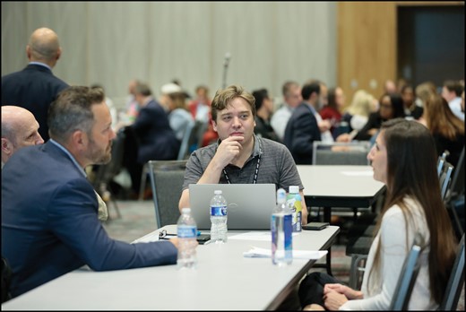 Casey Olsen captures the discussion from Townhall participants. Photo courtesy of ASHP.