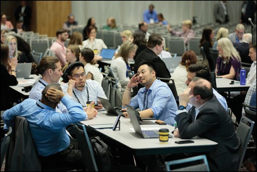 Ben Michaels leads a breakout group discussion. Photo courtesy of ASHP.