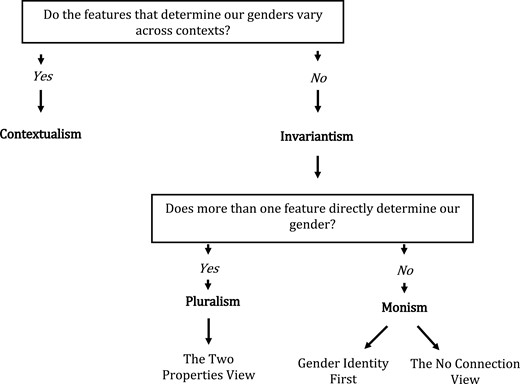 Views of the relationship between gender identity and gender