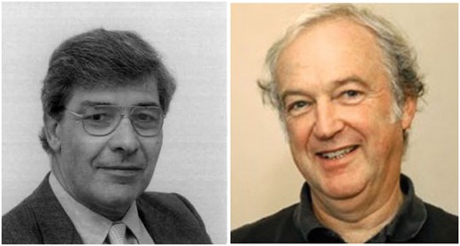 Anthony John Abbott (left) and John A. Bryant (right). Abbott and Bryant were appointed Associate Editors in 1982 and became joint Editors in Chief for a year from mid-1983 following the death of the Editor in Chief, James F. Sutcliffe. Abbott and Bryant continued under Cutler as members of a newly constituted Editorial Board from 1984 to 1987 and from 1984 to 1993 respectively.