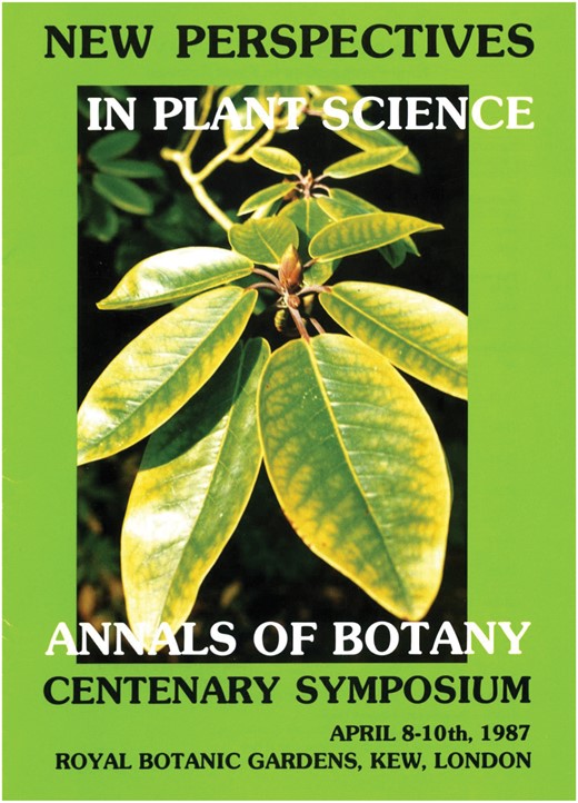 Flier promoting a symposium to celebrate the centenary of Annals of Botany.