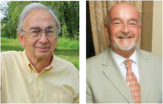 Jeff Moorby (left) and Roderick Hunt (right). Moorby was Chairman of the Annals of Botany Company from 1996 to 2004. Hunt was Chief Editor of Annals of Botany from 1990 to 1996 and Secretary and Treasurer of the Company from 1996 to beyond 2012.
