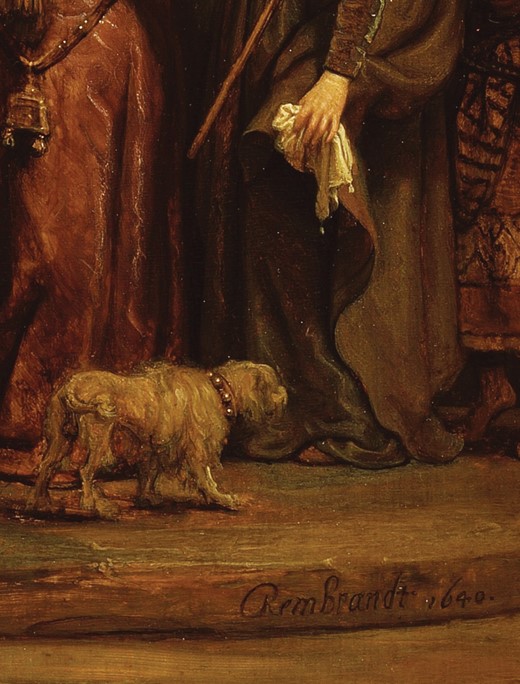 Detail from Rembrandt van Rijn, The Visitation, 1640 (plate 6).