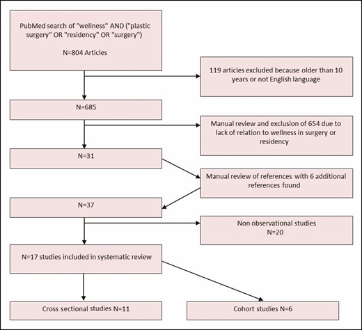 Schematic search strategy of included and excluded papers.