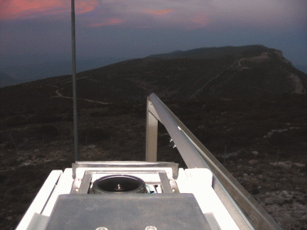 Some all-sky stations are located in remote places with excellent skies. This is the automated CCD camera of the Observatori Astronòmic de Montsec.