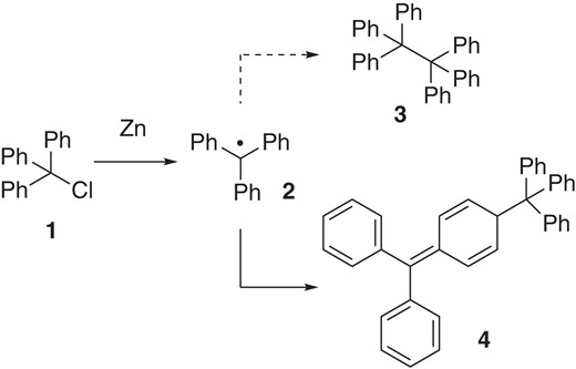 Discovery of triphenyl methyl radical.