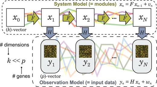 Conceptual view of the state space model.
