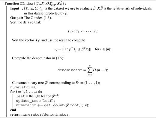 Proposed C-index algorithm