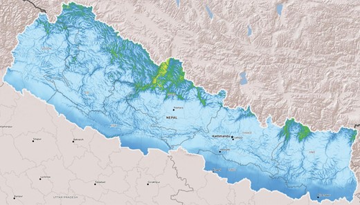 Wind-capacity factors in Nepal (redder is better) [34]