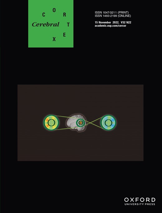 Cerebral Cortex Cover Image for Volume 32, Issue 22