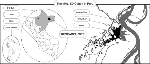The study site lies approximately 15 km southeast of Iquitos, the departmental capital. Loreto, located in northeastern Peru, is the largest department (365 852 km2). Its international borders include Ecuador to the northwest, Colombia to the north, and Brazil to the east.