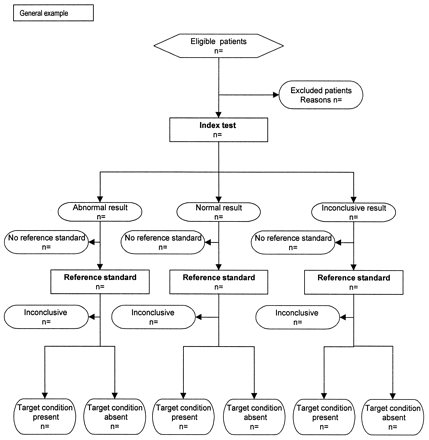 Prototypical flow diagram of a diagnostic accuracy study.