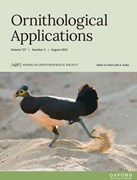 Ornithological Applications Cover Image