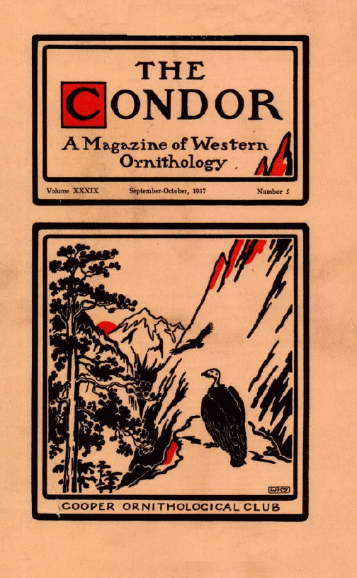 The Condor: Ornithological Applications Cover Image for Volume 39, Issue 5