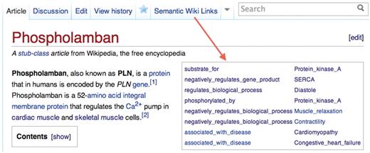 The infobox on the article for Phospholamban generated dynamically with the SWL_infobox user script.