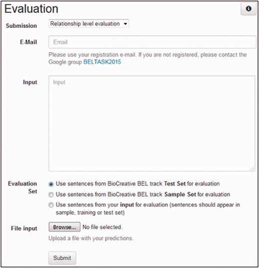 A screenshot of the evaluation user interface of task 1.