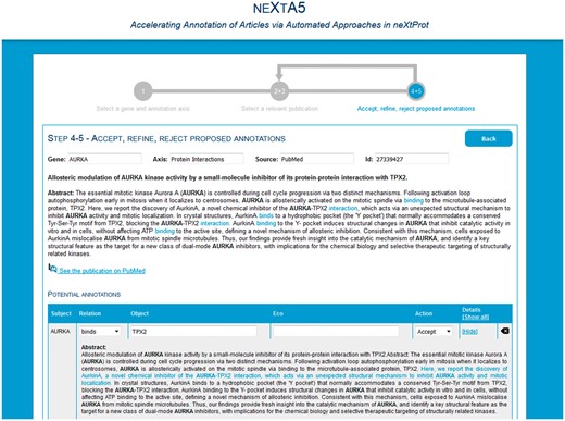 Phase 3, curation of the proposed annotations.