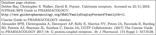 Former citation recommendations in GtoPdb.