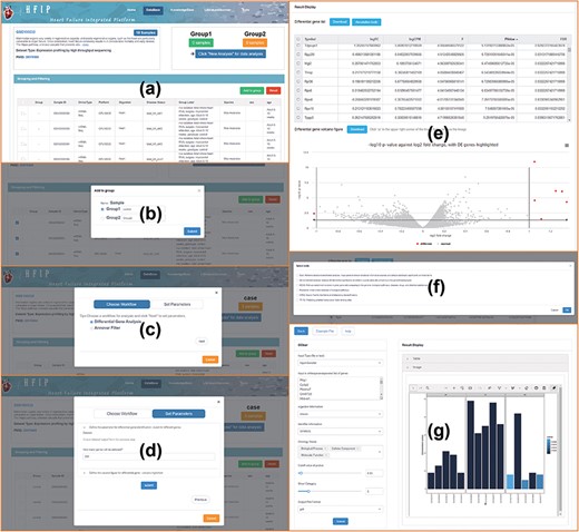 The process of data mining, including data screening, grouping, analysis and visualization in HFIP.