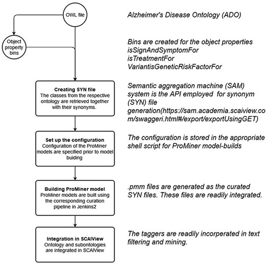Schematic view of integration of ADO in SCAIView.
