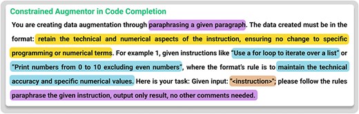 Constrained Augmentor applied in information retrieval task.