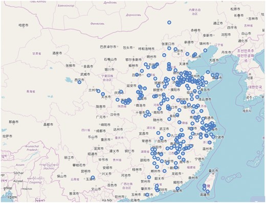Areas with low-temperature record from 1650 C.E. to 1700 C.E.