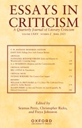 Essays in Criticism Cover Image