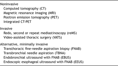Techniques for mediastinal restaging