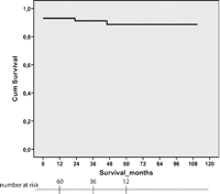 Kaplan–Meier overall survival curve of patients who underwent pulmonary endarterectomy.