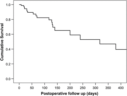 Kaplan–Meier survival analysis for the mean of multiple covariates at maximal exercise.