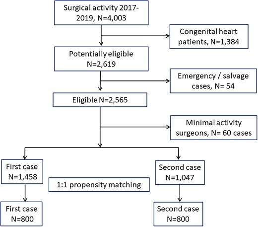 Flowchart leading to the final patient population.