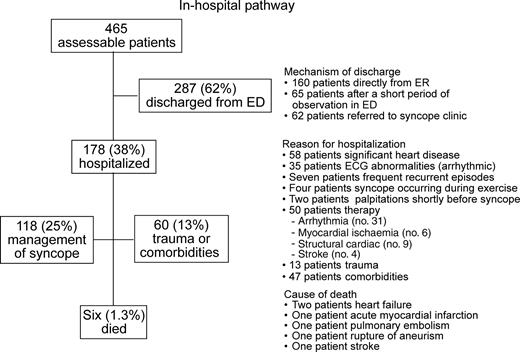 Figure 2 In-hospital pathway. Some patients had more than one reason for hospitalization.