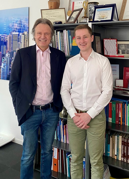Florian A. Wenzl with supervisor Prof. Thomas F. Lüscher