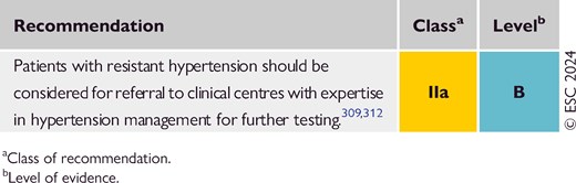 Recommendations for resistant hypertension work-up (see Evidence Table 18)