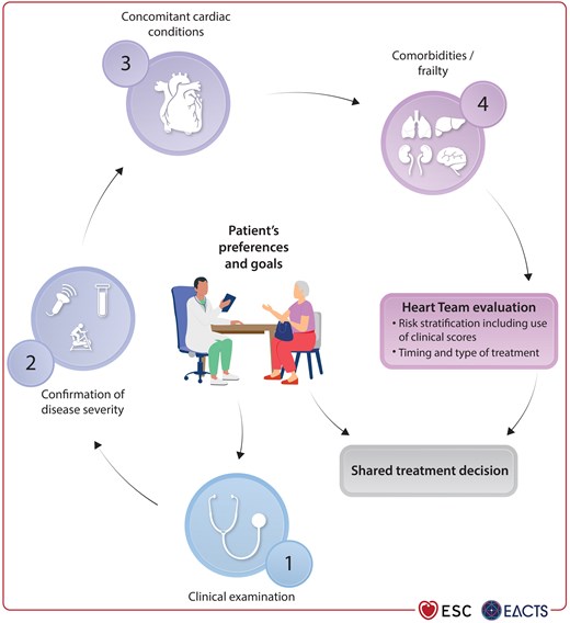 Central illustration. Patient-centred evaluation for treatment of valvular heart disease.