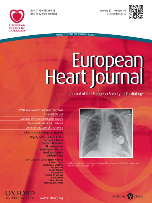 European Heart Journal Cover Image for Volume 37, Issue 46
