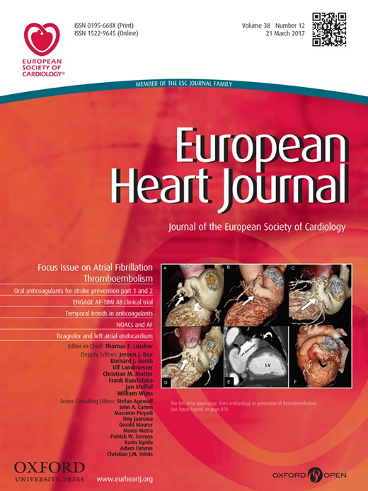 European Heart Journal Cover Image for Volume 38, Issue 12