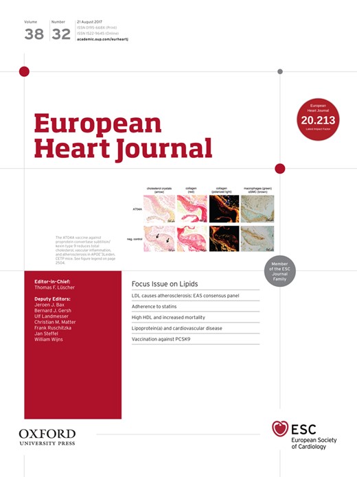 European Heart Journal Cover Image for Volume 38, Issue 32