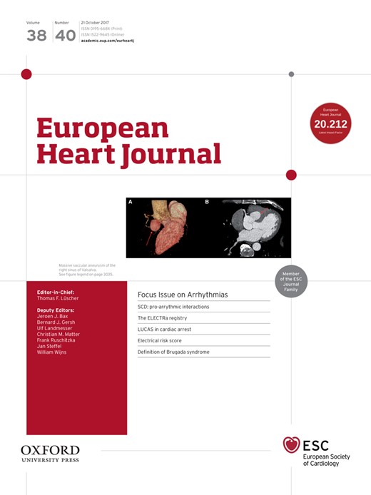 European Heart Journal Cover Image for Volume 38, Issue 40
