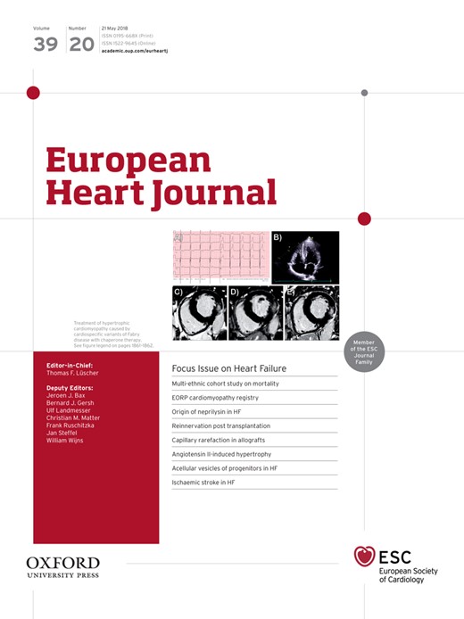 European Heart Journal Cover Image for Volume 39, Issue 20