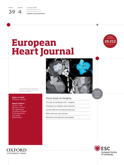 European Heart Journal Cover Image for Volume 39, Issue 4