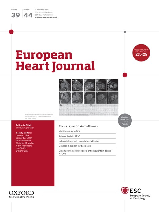 European Heart Journal Cover Image for Volume 39, Issue 44