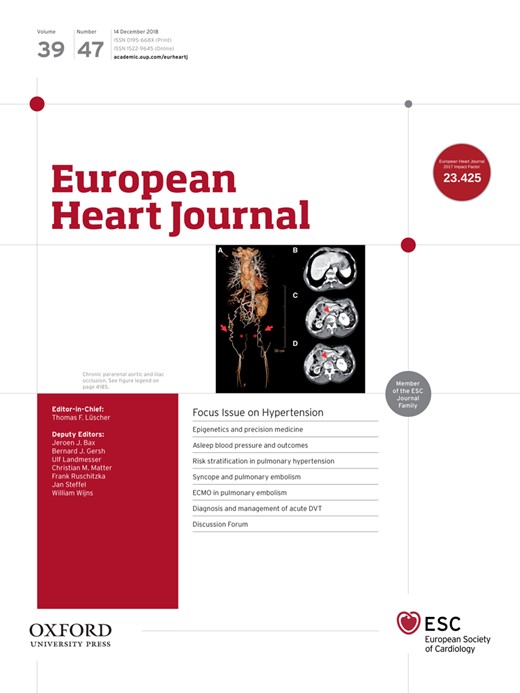 European Heart Journal Cover Image for Volume 39, Issue 47