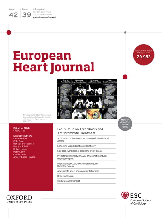 European Heart Journal Cover Image for Volume 42, Issue 39