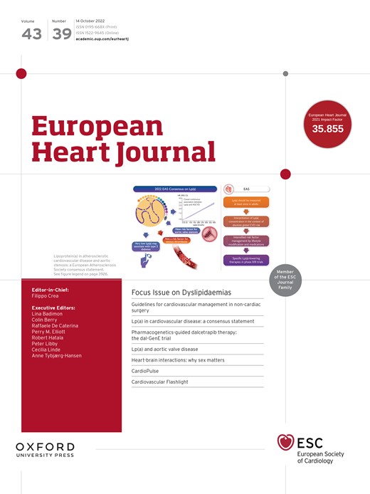 European Heart Journal Cover Image for Volume 43, Issue 39