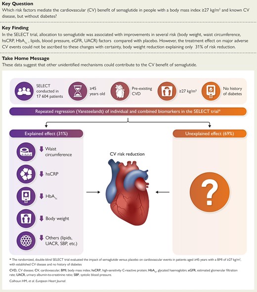 肥満治療薬の心臓への効果は体重減少だけでは説明できない(Obesity drug heart benefits not just due to weight loss) 肥満治療薬の心臓への効果は体重減少だけでは説明できない(Obesity drug heart benefits not just due to weight loss)