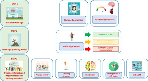Model of care process after acute coronary syndrome.