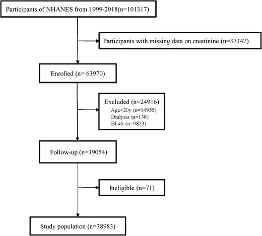 Study flow chart. NHANES, National Health and Nutrition Examination Survey.