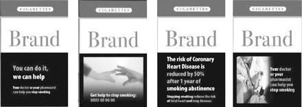 Examples of cigarette warning labels proposed in the European Union